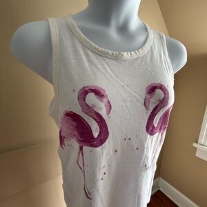 Lucky Brand Flamingo Print Tank Top